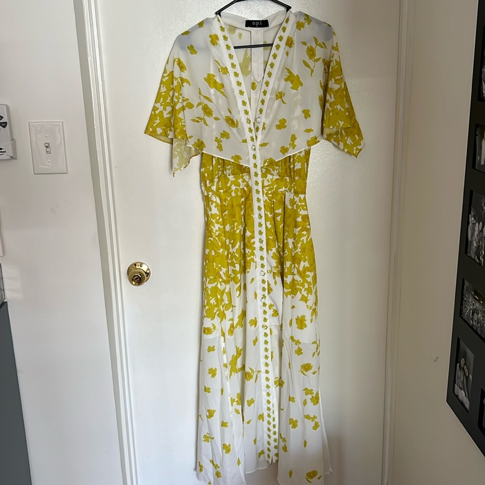 Floral Dress with Cape